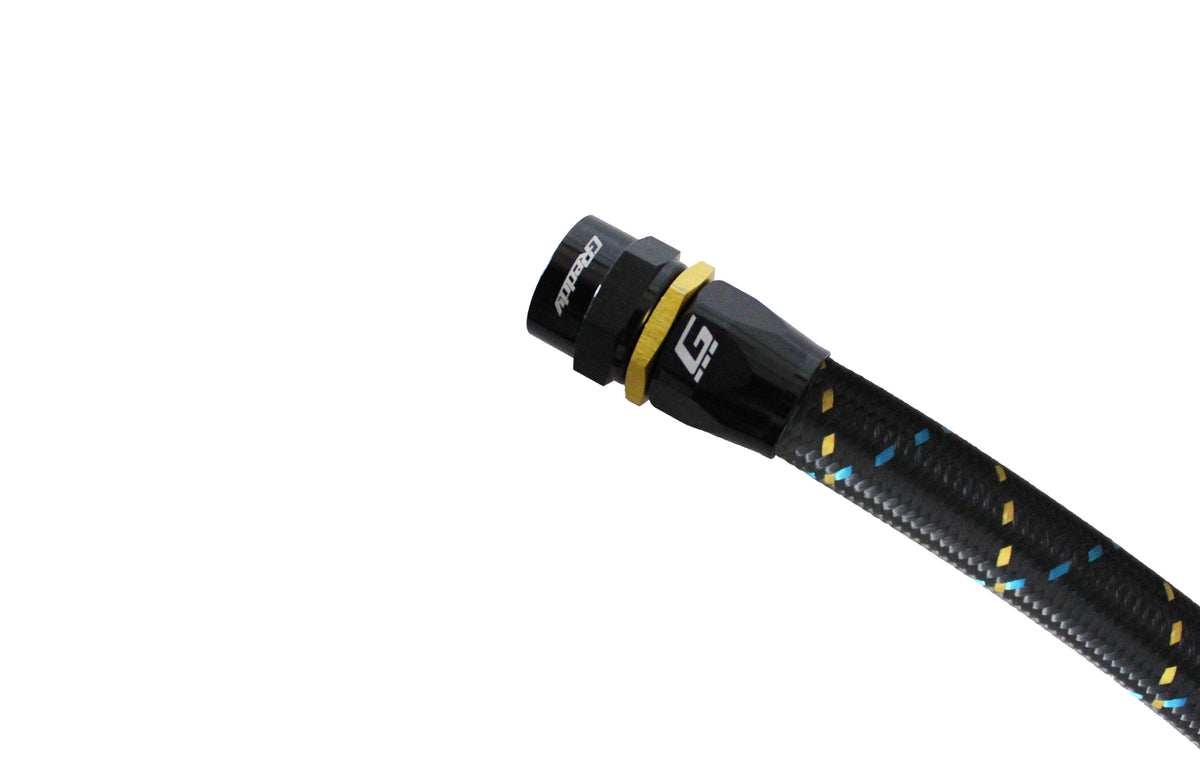 GReddy - GReddy -06 AN Swivel Hose End(s) - Black / Gold anodized - 12800615