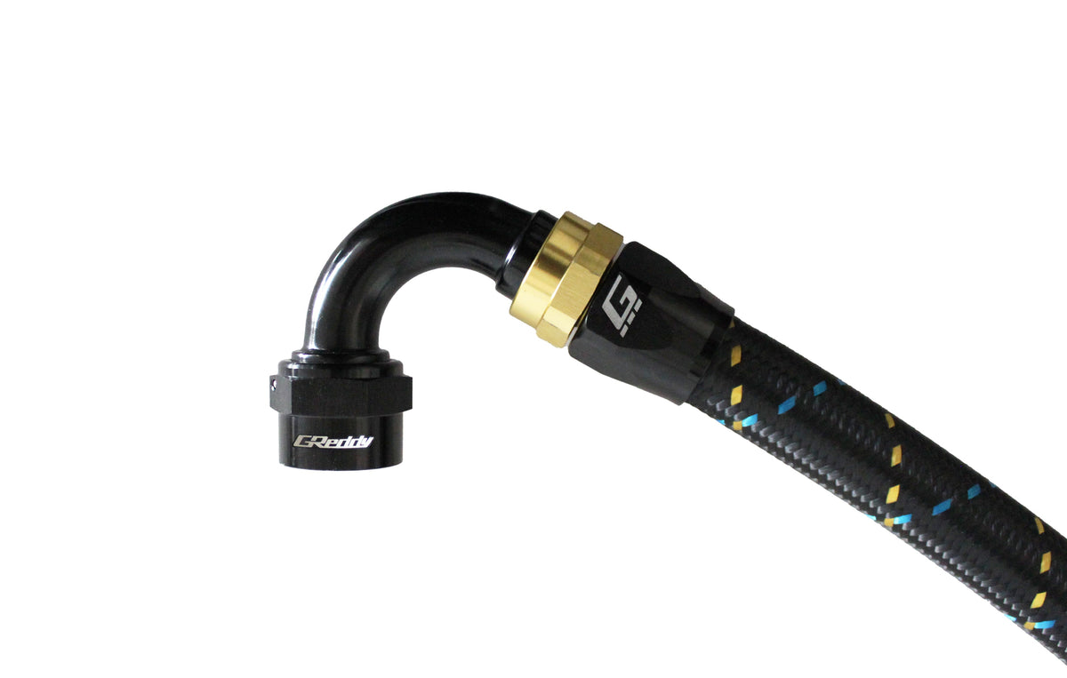 GReddy - GReddy -06 AN Swivel Hose End(s) - Black / Gold anodized - 12800615