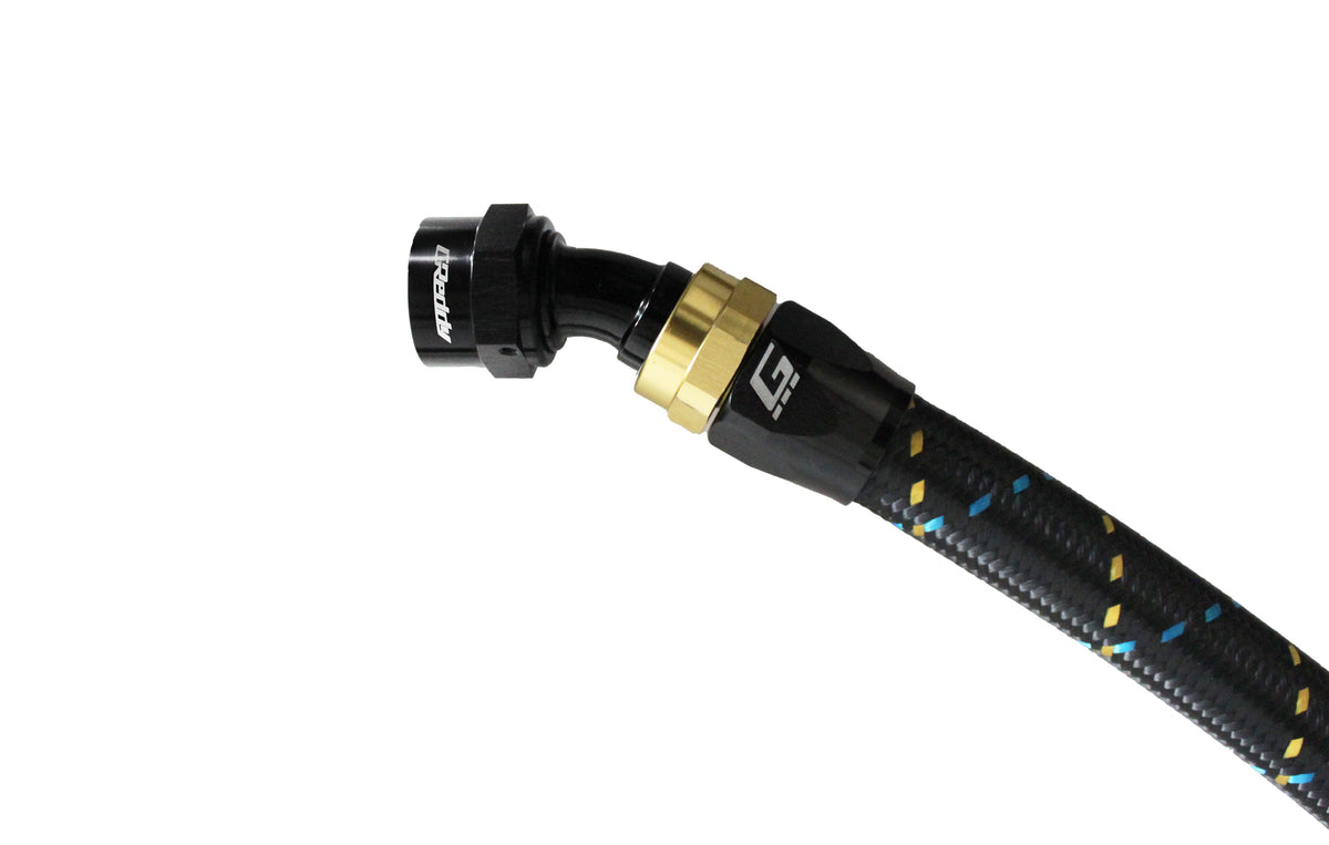GReddy - GReddy -04 AN Swivel Hose End(s) - Black / Gold anodized - 12800412