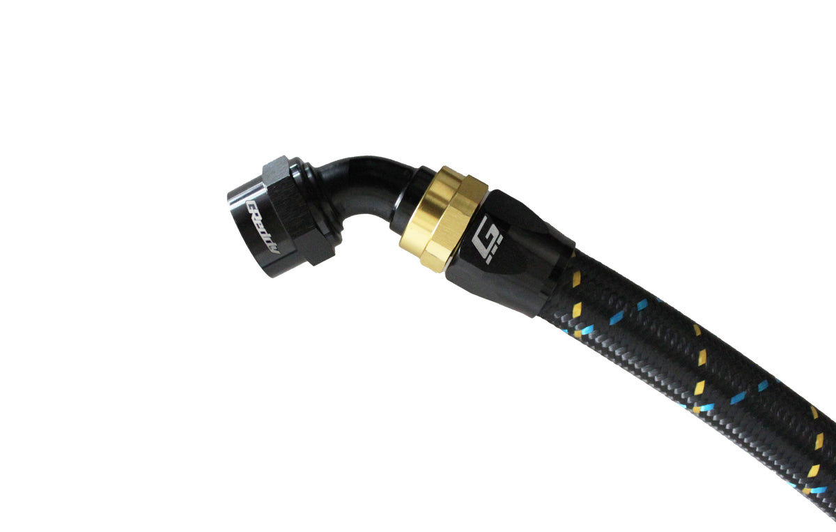 GReddy - GReddy -06 AN Swivel Hose End(s) - Black / Gold anodized - 12800615