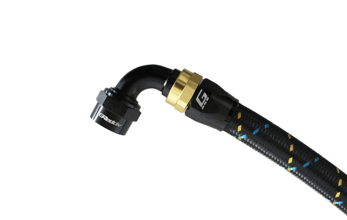 GReddy - GReddy -06 AN Swivel Hose End(s) - Black / Gold anodized - 12800600