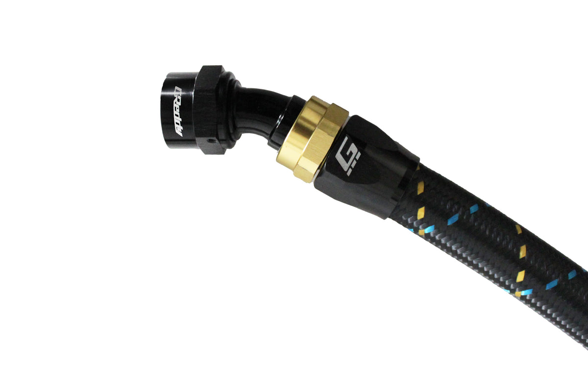GReddy - GReddy -08 AN Swivel Hose End(s) - Black / Gold anodized - 12800812