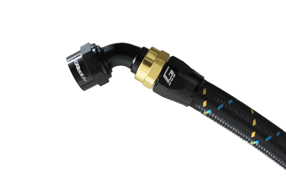 GReddy - GReddy -08 AN Swivel Hose End(s) - Black / Gold anodized - 12800812