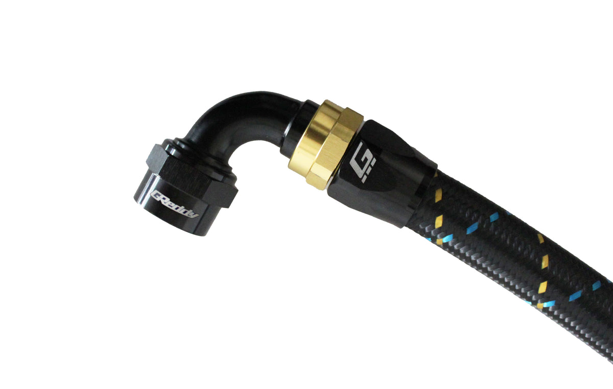 GReddy - GReddy -08 AN Swivel Hose End(s) - Black / Gold anodized - 12800800