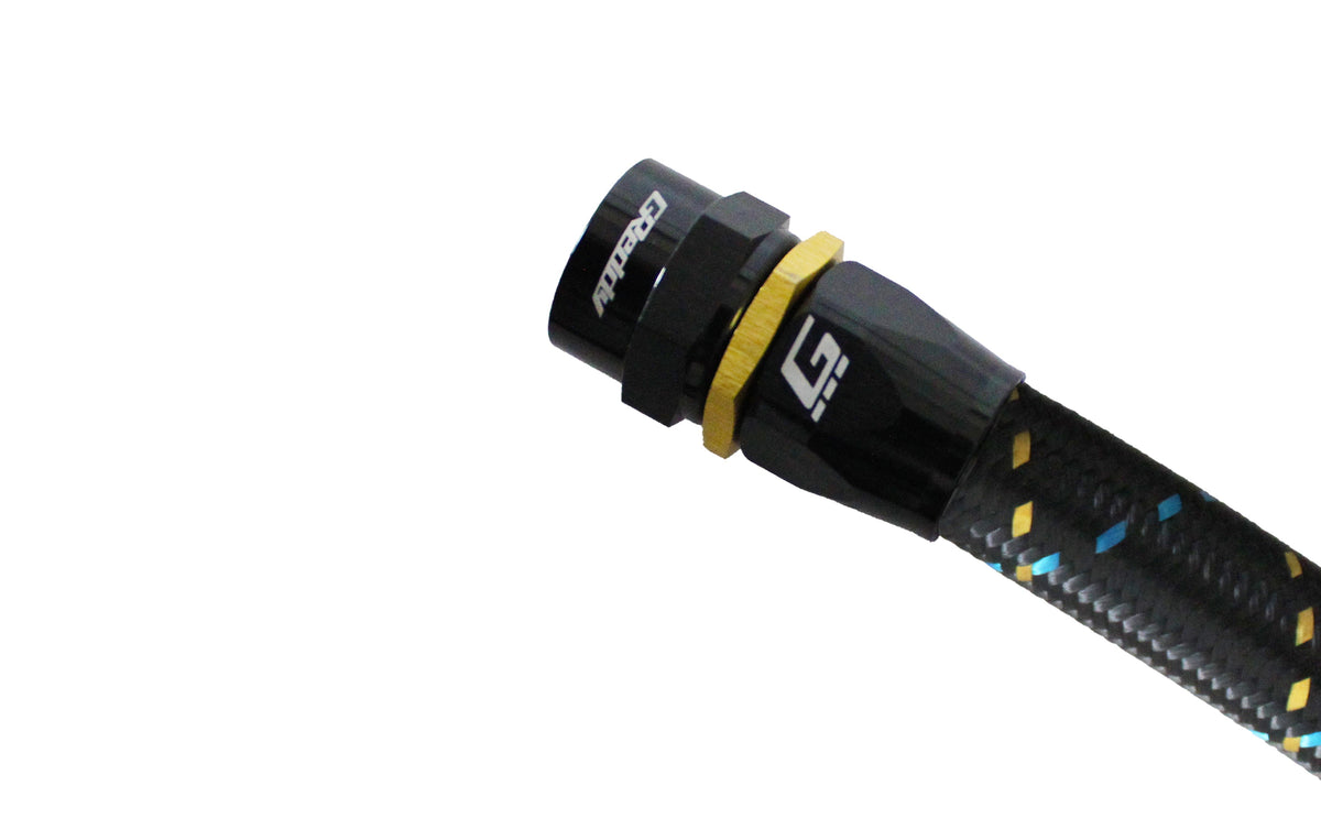 GReddy - GReddy -10 AN Swivel Hose End(s) - Black / Gold anodized - 12801012