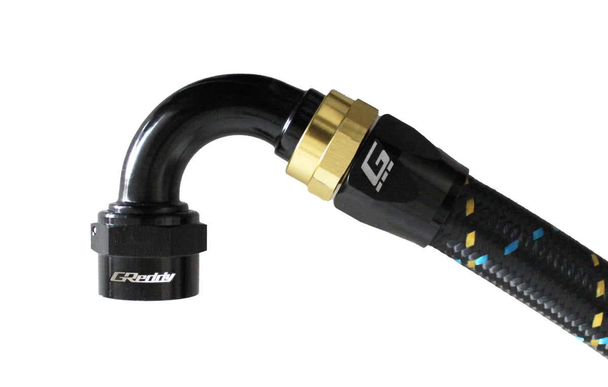 GReddy - GReddy -10 AN Swivel Hose End(s) - Black / Gold anodized - 12801012