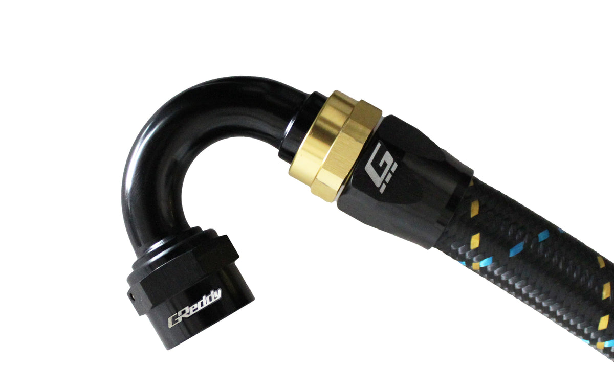 GReddy - GReddy -10 AN Swivel Hose End(s) - Black / Gold anodized - 12801012