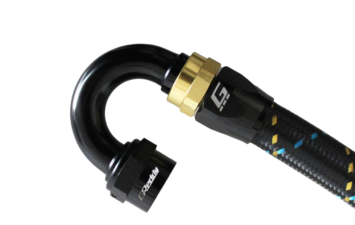 GReddy - GReddy -10 AN Swivel Hose End(s) - Black / Gold anodized - 12801030