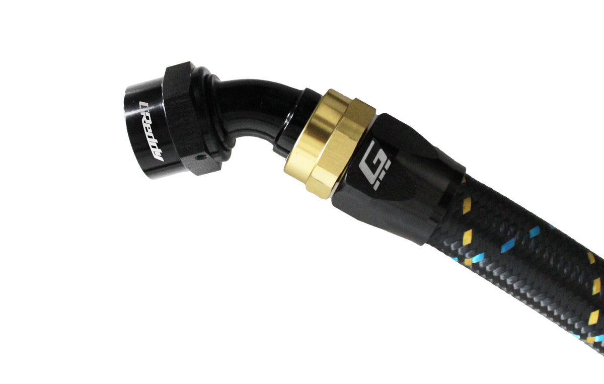 GReddy - GReddy -10 AN Swivel Hose End(s) - Black / Gold anodized - 12801015