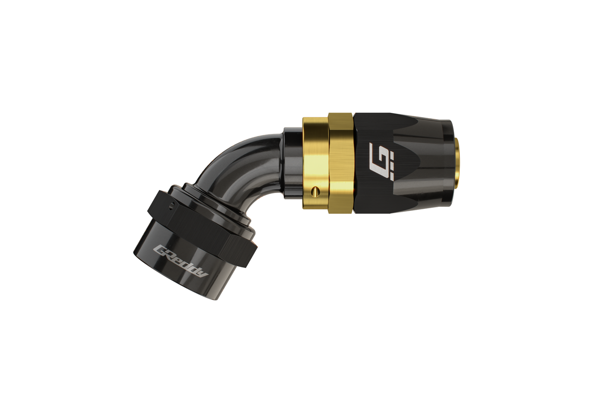 GReddy - GReddy -10 AN Swivel Hose End(s) - Black / Gold anodized - 12801012