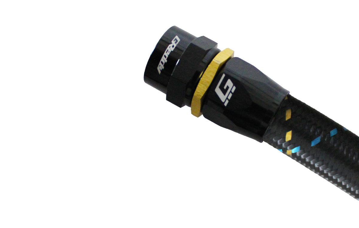 GReddy - GReddy -16 AN Swivel Hose End(s) - Black / Gold anodized - 12801612