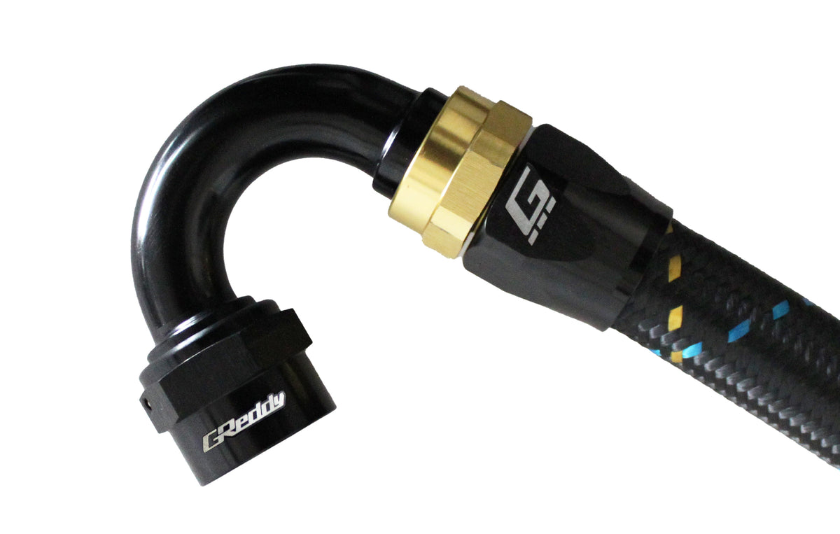 GReddy - GReddy -12 AN Swivel Hose End(s) - Black / Gold anodized - 12801290
