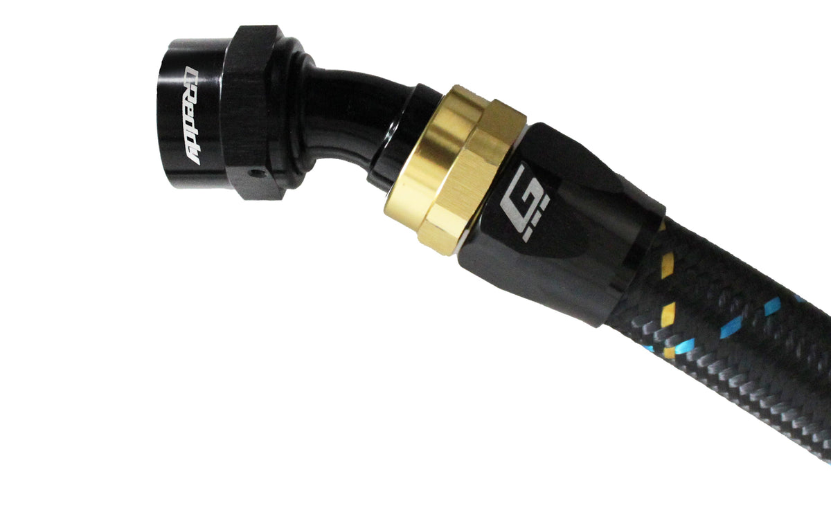 GReddy - GReddy -16 AN Swivel Hose End(s) - Black / Gold anodized - 12801612