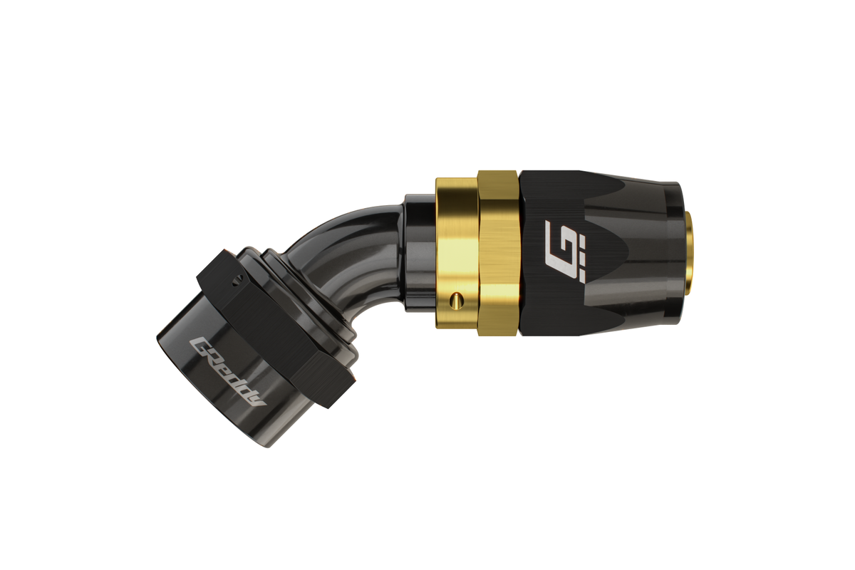 GReddy - GReddy -12 AN Swivel Hose End(s) - Black / Gold anodized - 12801215