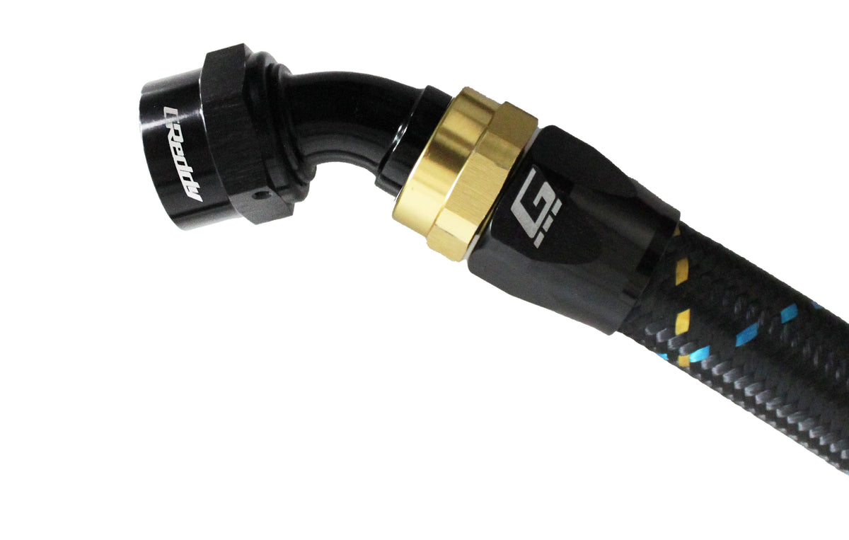 GReddy - GReddy -12 AN Swivel Hose End(s) - Black / Gold anodized - 12801290