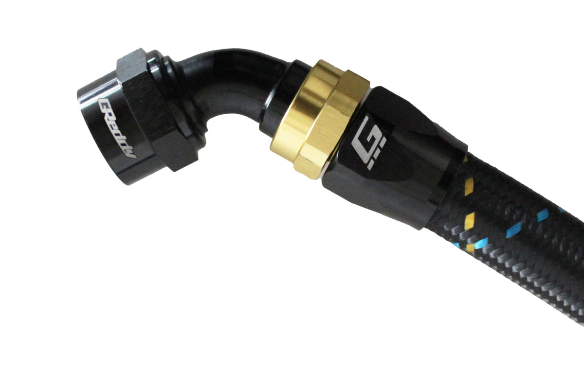 GReddy - GReddy -12 AN Swivel Hose End(s) - Black / Gold anodized - 12801290
