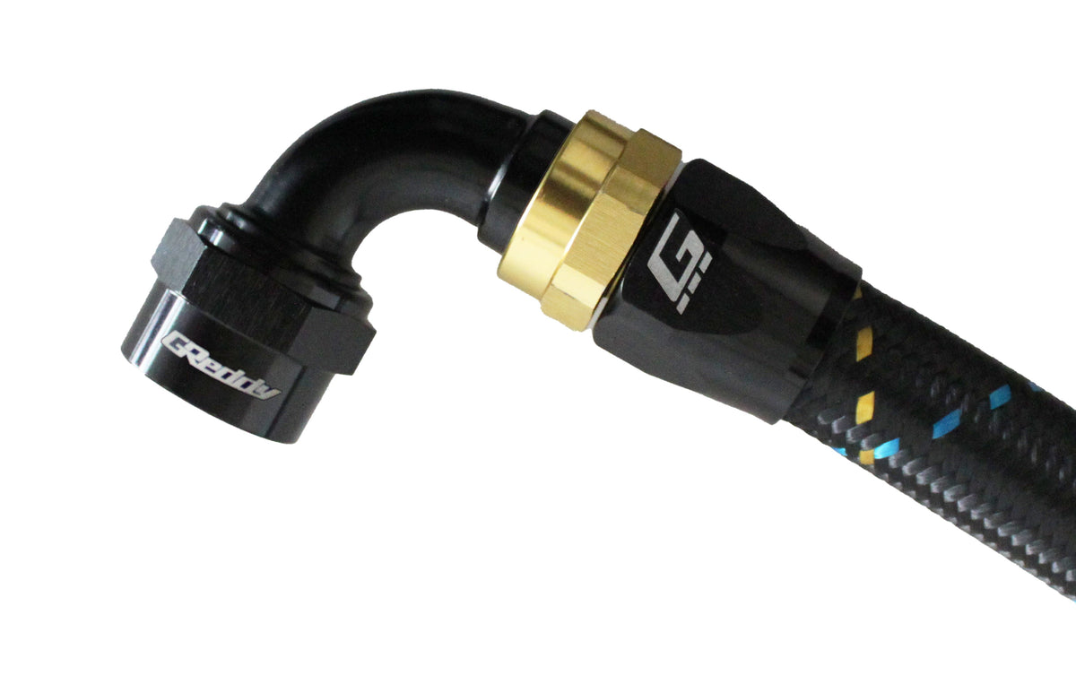 GReddy - GReddy -12 AN Swivel Hose End(s) - Black / Gold anodized - 12801215