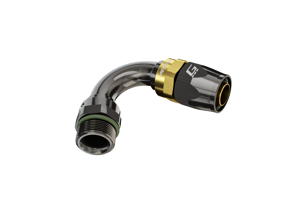 GReddy - GReddy -06 ORB male Swivel Hose End(s) - Black / Gold anodized - 12810615