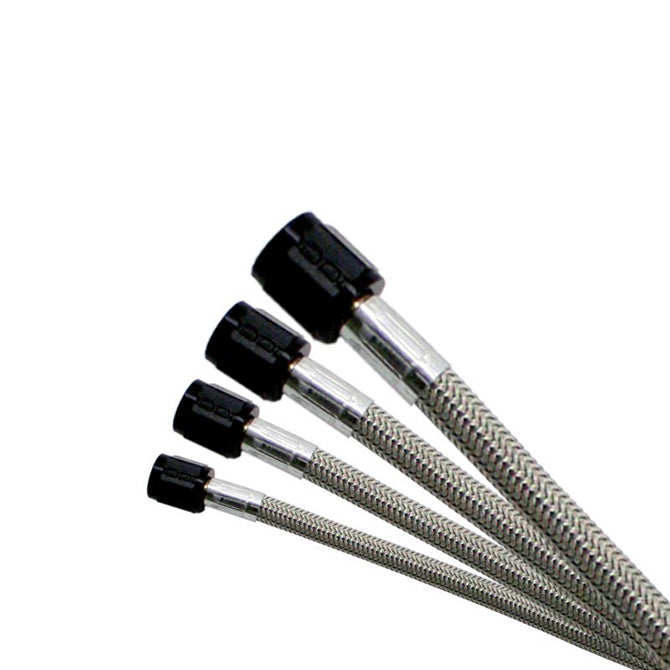 Nitrous Express 8AN 72in Stainless Steel Braided Hose (Black Ends) - 12872