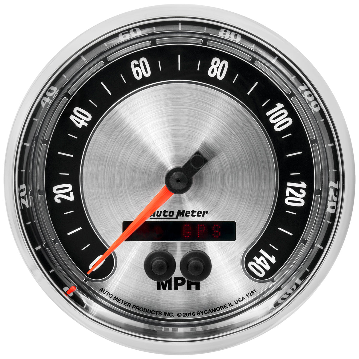 Autometer American Muscle 5in 140 MPH GPS Electric Programmable Speedometer - 1281