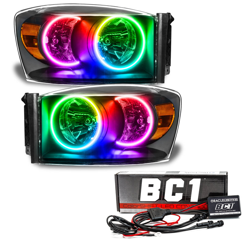 Oracle 07-08 Dodge Ram SMD HL - Black - ColorSHIFT w/ BC1 Controller SEE WARRANTY - 8187-335
