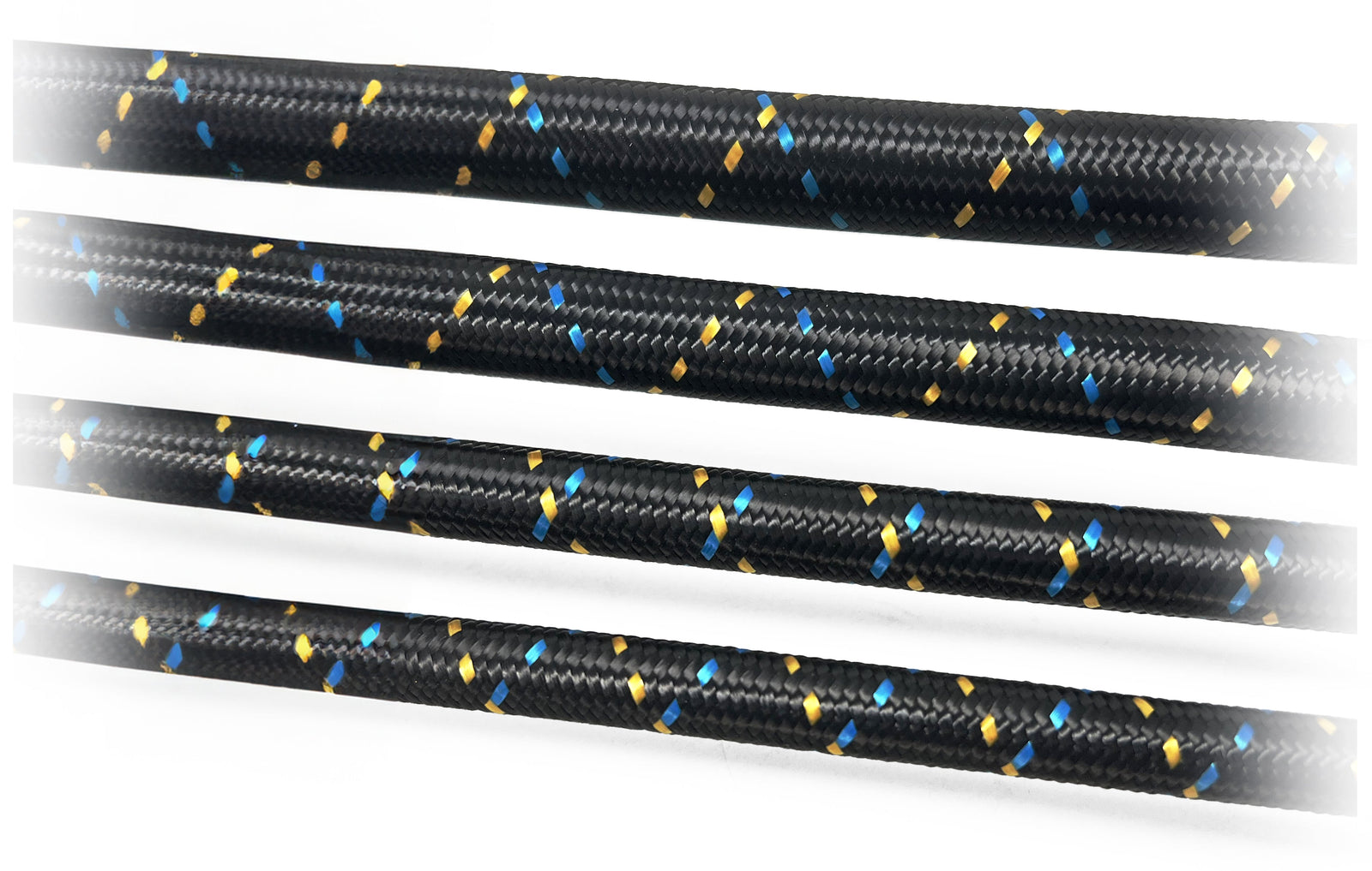 GReddy - GReddy -10 Nylon Braided Hose(per/ft) - Black / Gold / Blue - 12851000