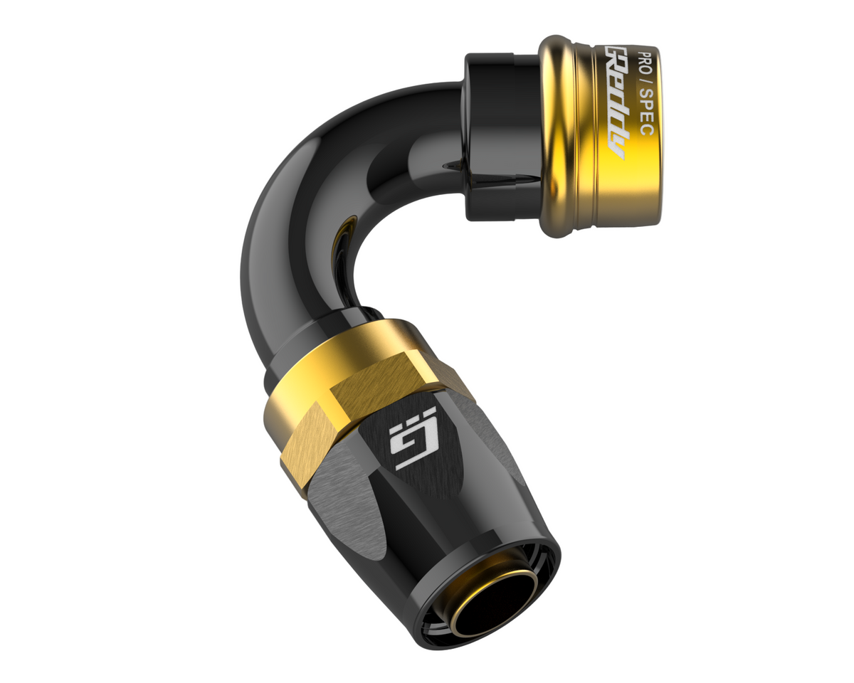 GReddy - GReddy PRO/SPEC -06 Quick-Release Swivel Hose End(s) - Black / Gold anodized - 12860612