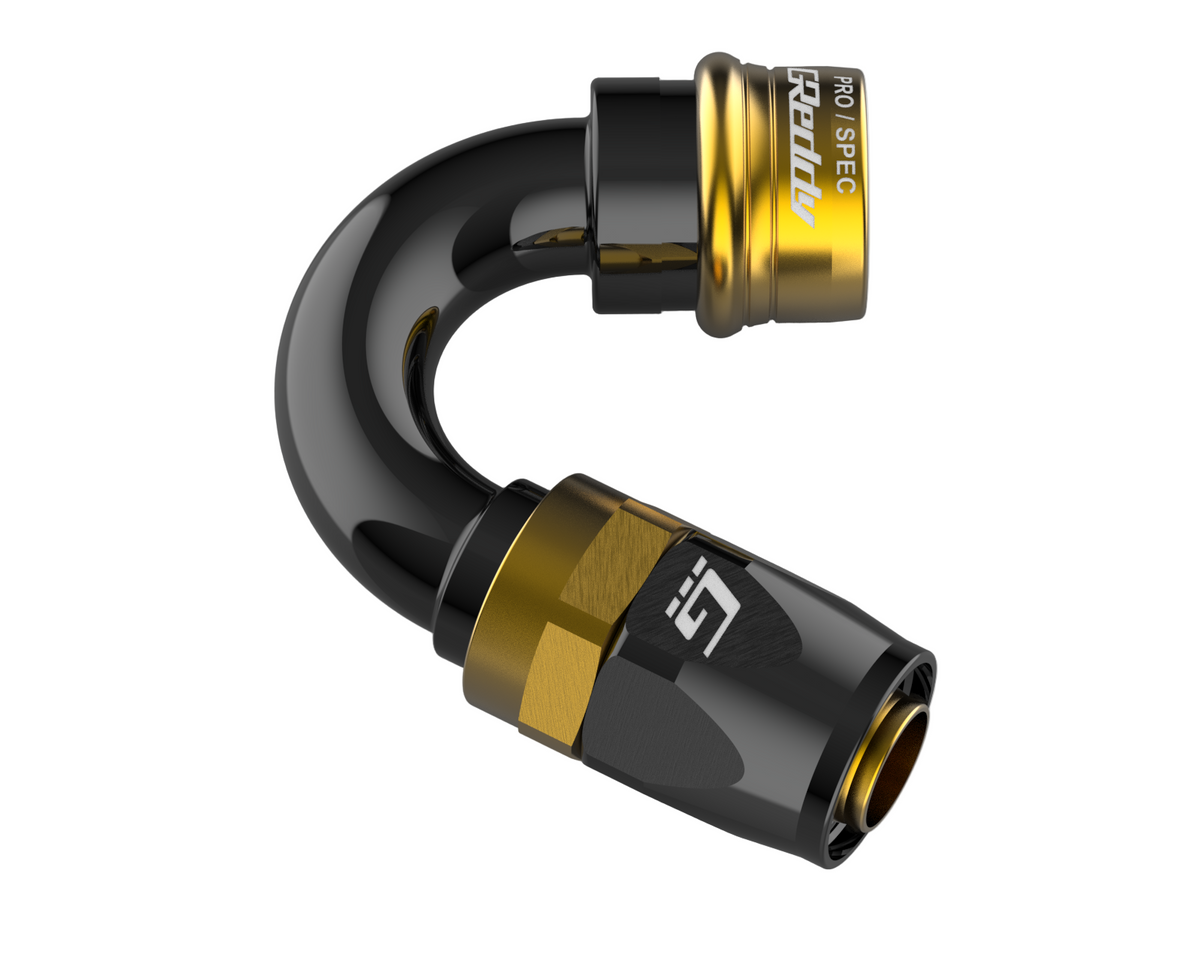 GReddy - GReddy PRO/SPEC -06 Quick-Release Swivel Hose End(s) - Black / Gold anodized - 12860645