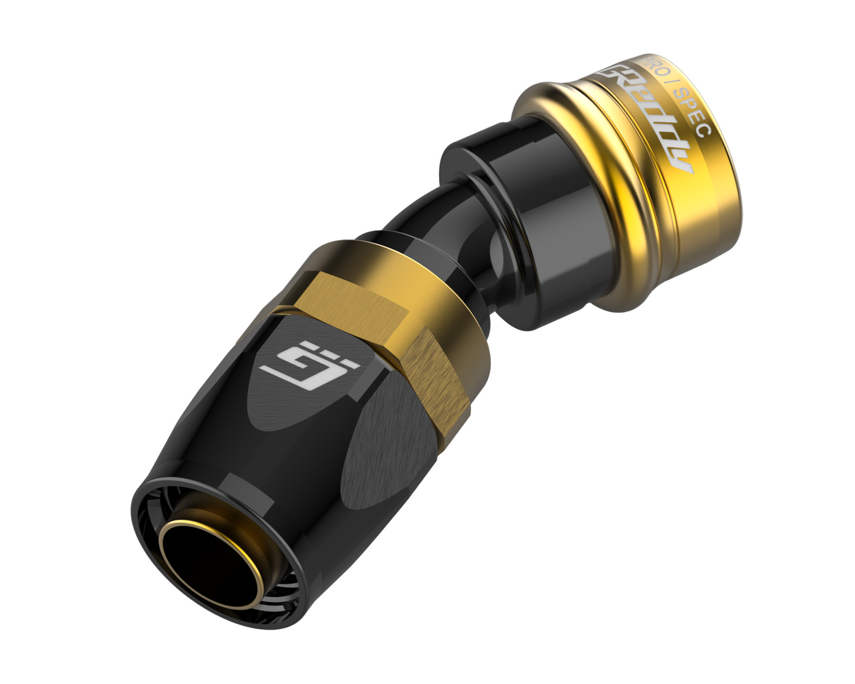 GReddy - GReddy PRO/SPEC -10 Quick-Release Swivel Hose End(s) - Black / Gold anodized - 12871001