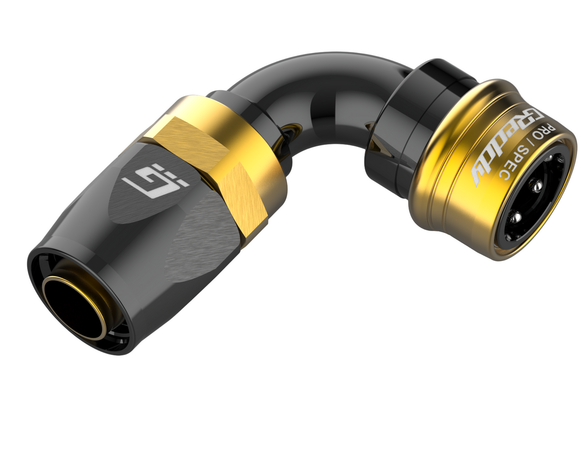 GReddy - GReddy PRO/SPEC -10 Quick-Release Swivel Hose End(s) - Black / Gold anodized - 12871001