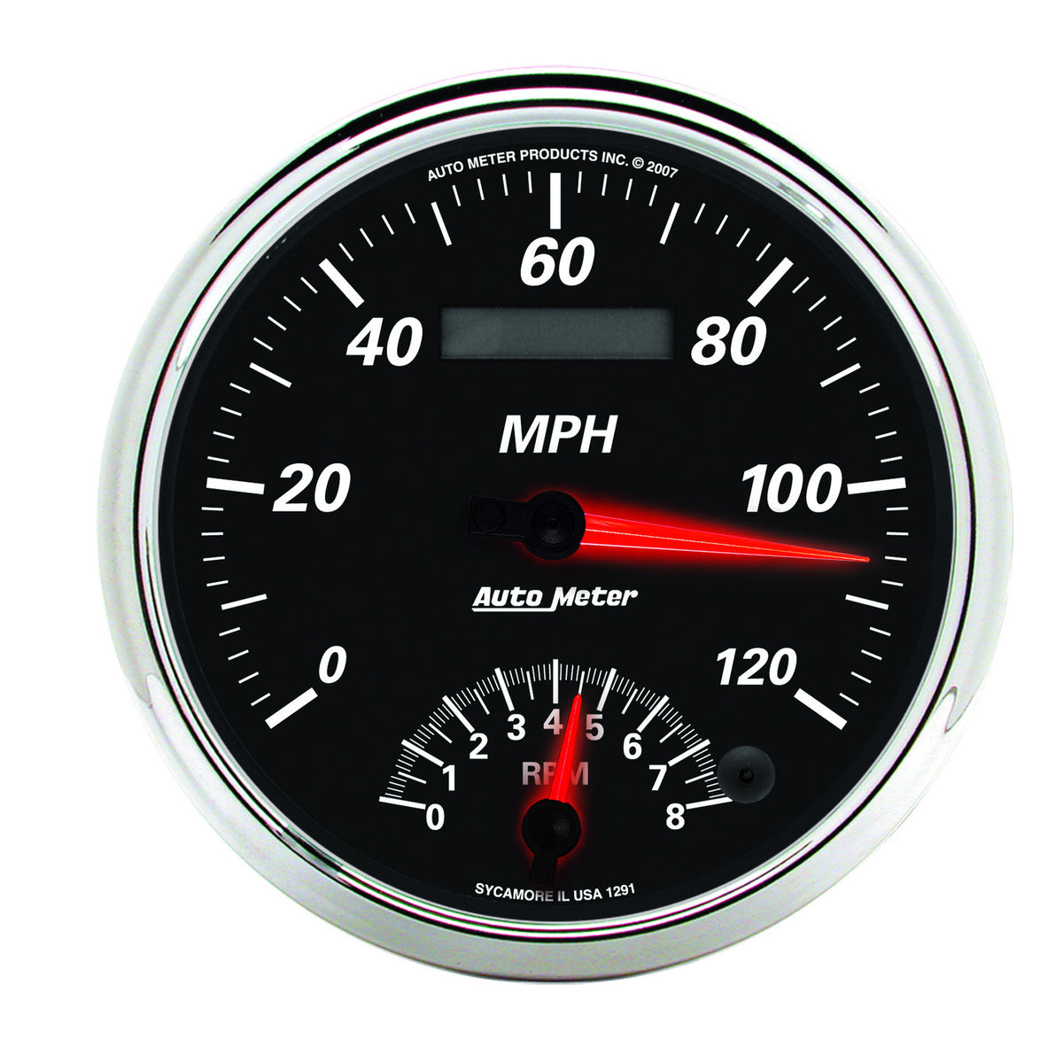 Autometer Designer Black II 5in 120 MPH & 8k RPM In-Dash Tach/Speedo - 1291