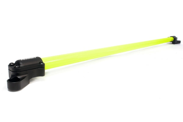 Perrin 2013+ BRZ/FR-S/86/GR86 Strut Brace - Neon Yellow Wrinkle - PSP-SUS-066NY by Perrin Performance - front view