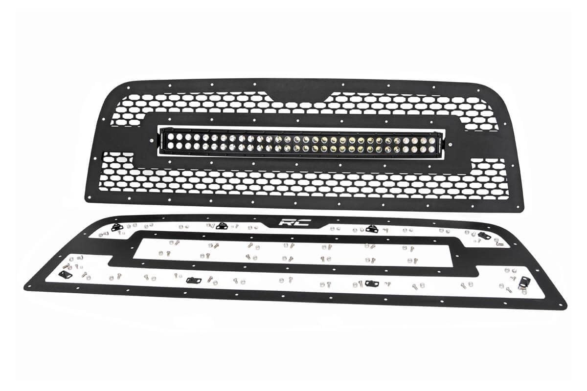 Mesh Grille | 30&quot; Dual Row LED | Black | Ram 2500/3500 2WD/4WD (2013-2018)