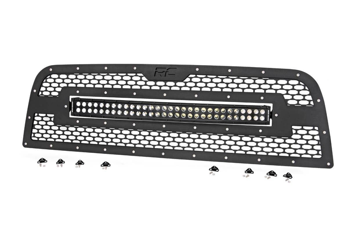 Mesh Grille | 30&quot; Dual Row LED | Black | Ram 2500/3500 2WD/4WD (2013-2018)