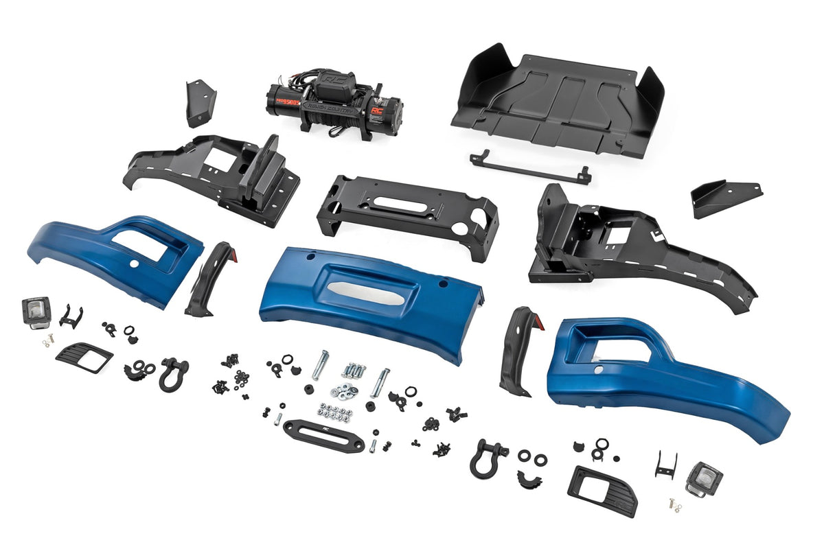 Rough Country - Front FXS Bumper - 12000S - GJV Riptide Blue - Chevy Silverado 1500 (23-26) - 13007-GJV