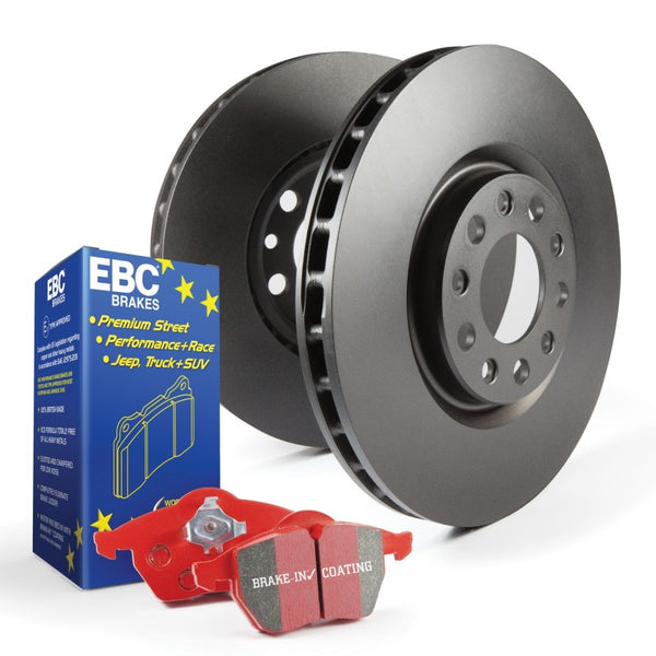 EBC S12 Kits Redstuff Pads and RK Rotors - S12KR1184 for 2001-2002 Mercedes Benz CL - front view