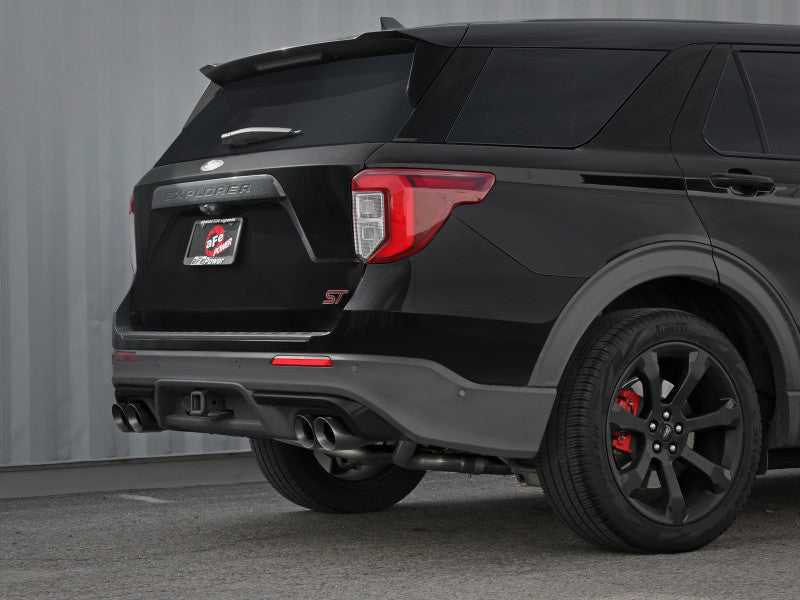 aFe MACH Force-Xp 2.5in. 304 SS C/B Exhaust 20-21 Ford Explorer V6-3.0L - Black Tip - 49-33139-B