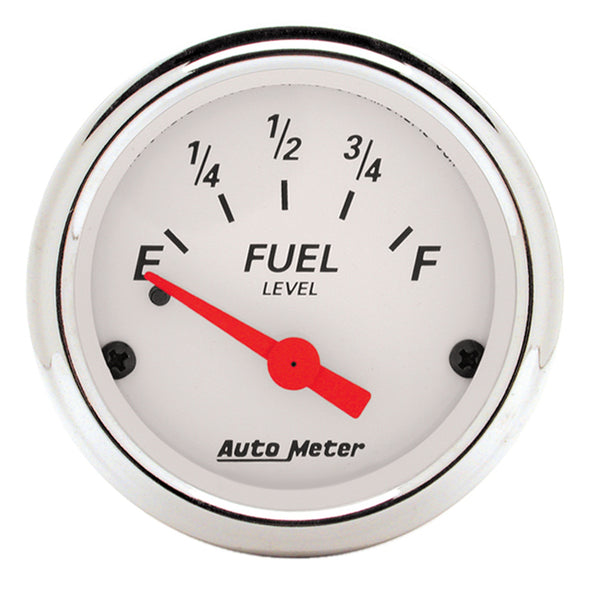 Autometer Arctic White 52mm 0-30 OHM Short Sweep Electronic Fuel Level Gauge - 1318