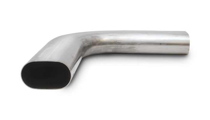 Vibrant 3.5in Oval (Nominal Size) T304 SS 90 deg Mandrel Bend 6in x 6in leg lengths - 13194