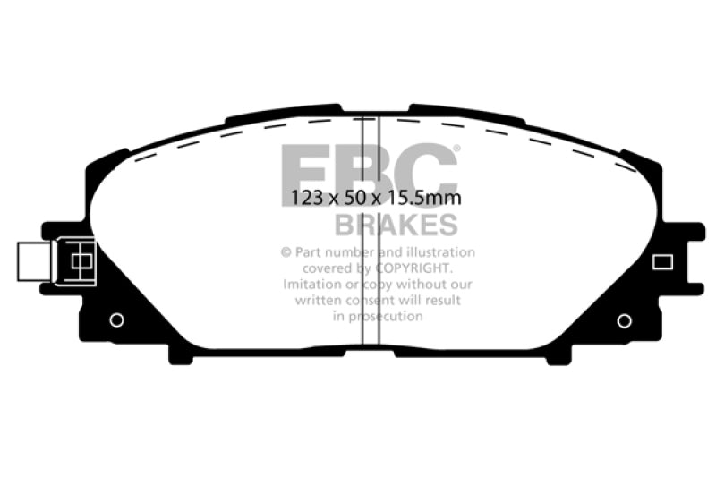EBC 11+ Lexus CT200h 1.8 Hybrid Ultimax2 Front Brake Pads - UD11841