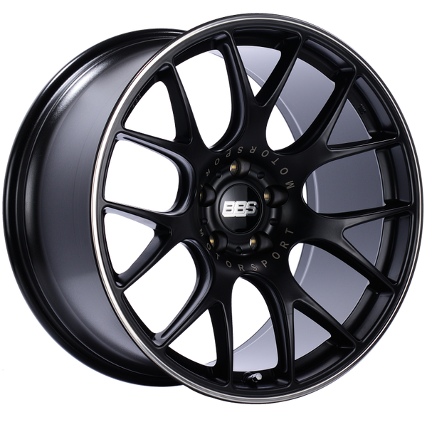 BBS CH-R 20x10.5 5x114.3 ET24 CB66 Satin Black Polished Rim Protector Wheel - CH125BPO by BBS