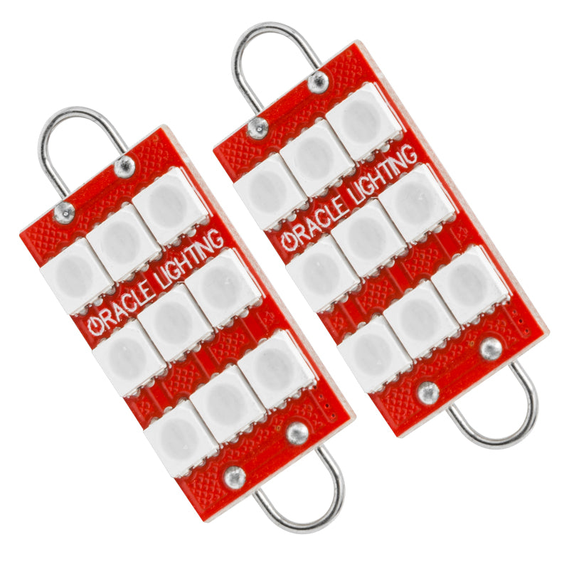 Oracle 44MM 6 LED 3 Chip - Loop Festoon Bulbs (Pair) - Red SEE WARRANTY - 5209-003