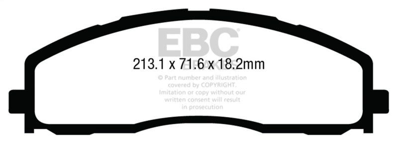 EBC 13+ Ford F250 (inc Super Duty) 6.2 (2WD) Greenstuff Front Brake Pads - DP63015