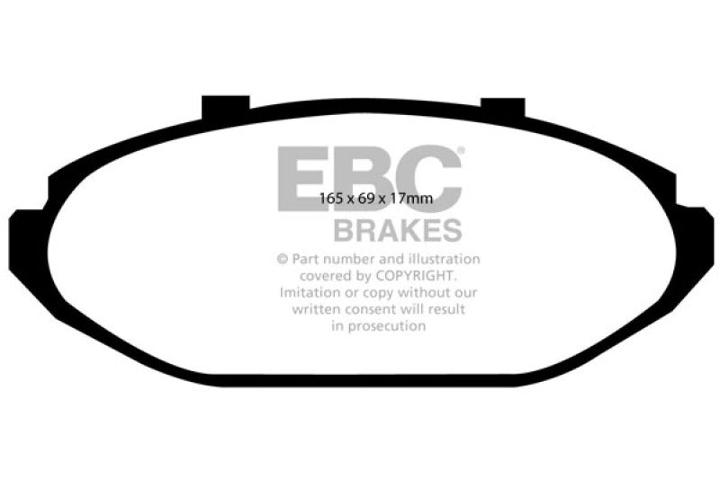 EBC 98-2002 Ford Crown Victoria 4.6L (w/ABS/Steel Pistons) Yellowstuff Front Brake Pads - DP41615R
