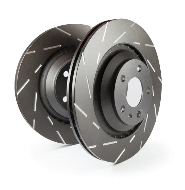 EBC 08-14 Subaru Impreza 2.5 Turbo STi USR Slotted Rear Rotors - USR1511 for 2008-2014 Subaru Impreza - front view