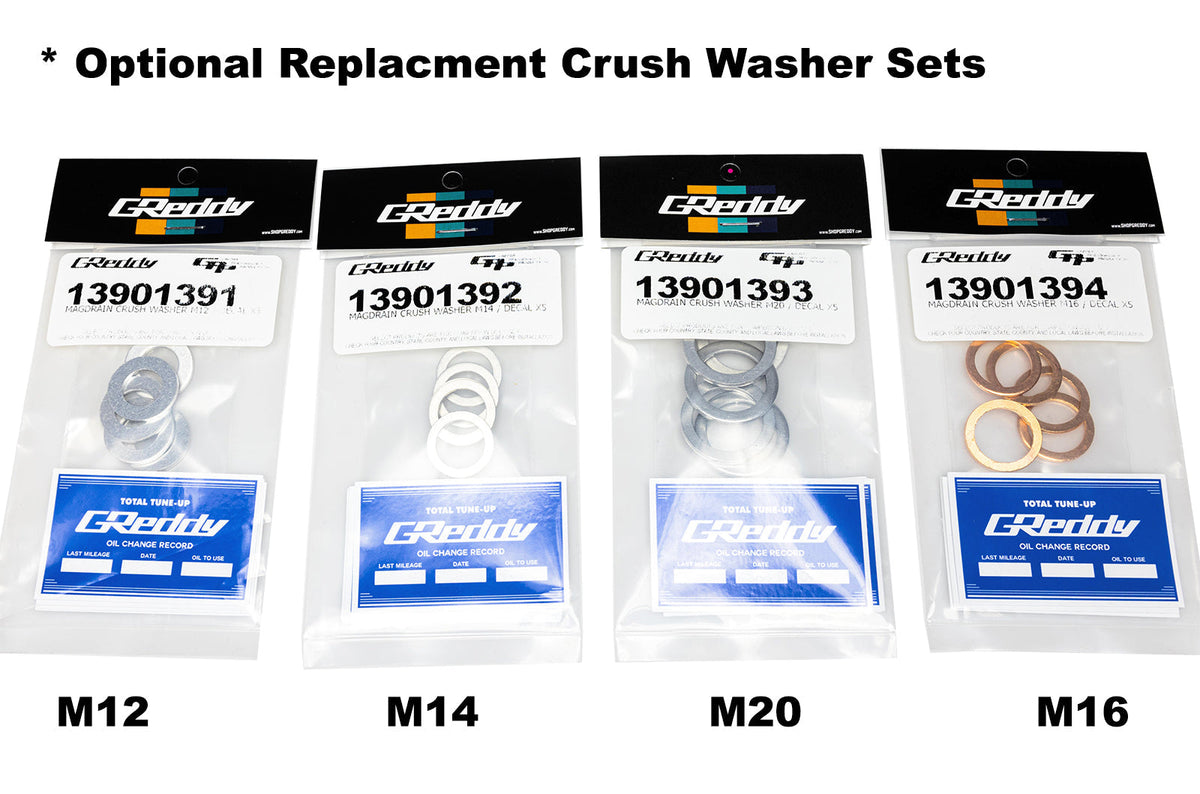 GReddy - GReddy Magnetic Oil Drain Plug(s) (or Washer Set) - 23901302