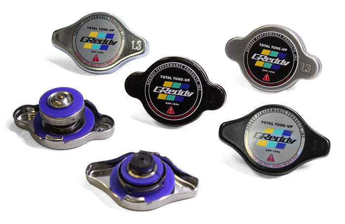 GReddy - GReddy High Pressure Radiator Cap(s) - 1.3kg/cm2 - polished/black - 13911004