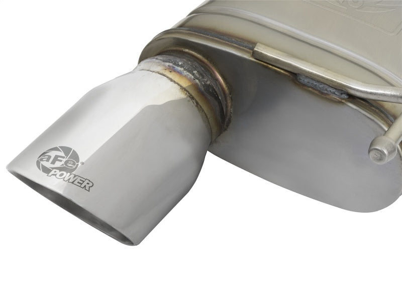 aFe MACHForce XP 2.5in 409 Stainless Axle Back Exhaust w/Stainless Tips 15-17 Ford Mustang I4-2.3L - 49-43085-P