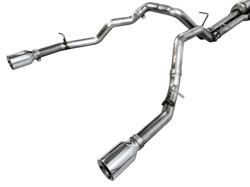 AWE 25+ RAM 1500 3.0TT 0FG Catback Touring Exhaust - Chrome Silver Tips - 3015-32530
