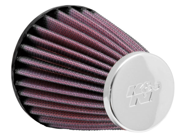 K&N Universal Chrome Filter 2.063in Flange ID x 3.5in Base OD x 2in Top OD x 4in H - RC-1200 by K&N Engineering - front view